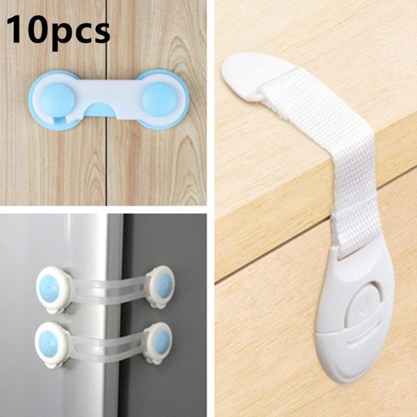 

baby safety lock protection from children refrigerator plastic child castle drawer cabinet kids security door ser 10pcs/lot carriers, sl