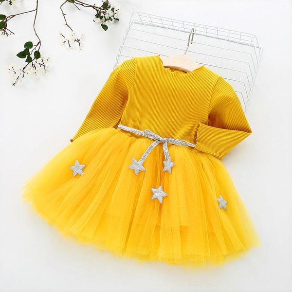 

winter brand kids for girls girl dress casual wear bling star children boutique clothing birthday party 3 8y, Red;yellow