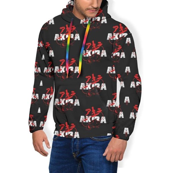 

men's hoodies & sweatshirts akira movie japanese anime polyester streetwear pullover hoodie long sleeve stylish winter xxl men, Black