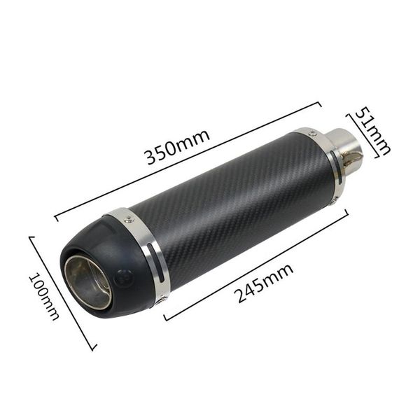 

motorcycle exhaust system muffler carbon fiber sliding
