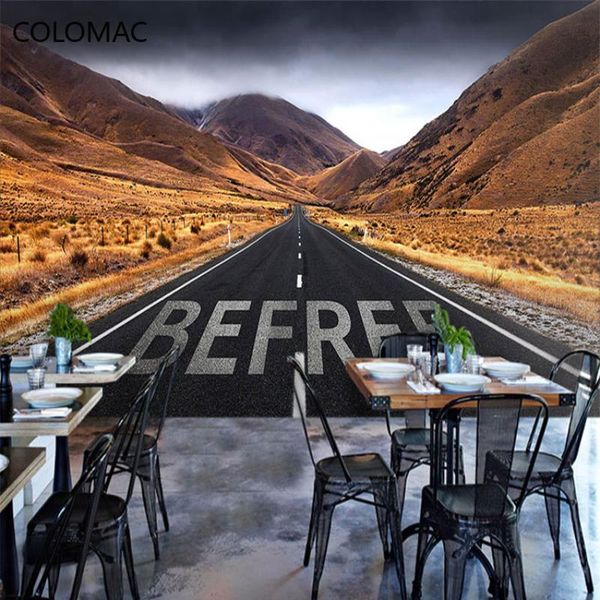 

wallpapers colomac custom personality restaurant industrial style wallpaper retro highway extension mural ornaments for room drop shopping