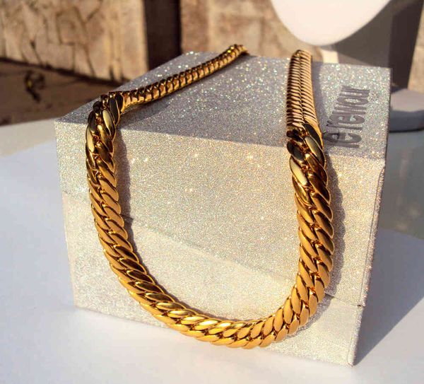 

gold authentic solid gold gf men's cuban link chain necklace sz 24 9mm unconditional lifetime replacement guarantee x0509, Black