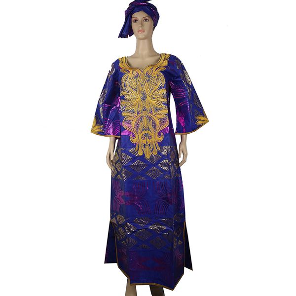 

2021womens african dresses dashiki bazin riche long dress traditional african print embroidery flowers dress south africa party, Red