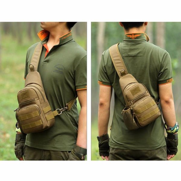 

backpack nylon military one shoulder jungle travel camouflage zipper chest packs men trekking bag