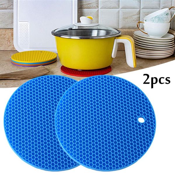

mats & pads 18cm round silicone pot holders heat resistant trivet kitchen oven for pots and pans