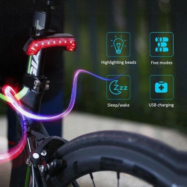 

bike lights charging bicycle wireless speaker remote control steering taillight with electric bell set accessory