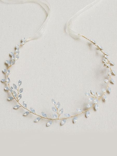 

headpieces vintage golden silver wedding opal headband rhinestone women hair vine bridal crystal accessories for banquet