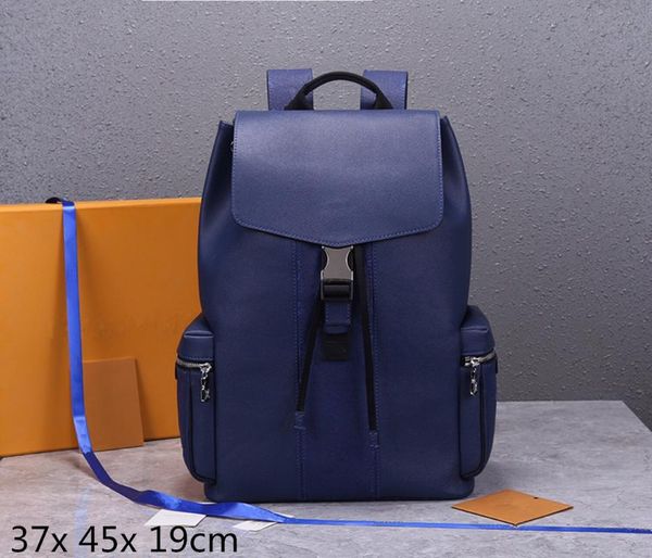 

leather backpack men's travel fashion soft cowhide black color designer