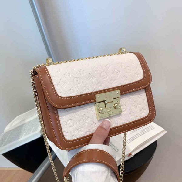 

2022 factory wholesale new net red women's fashion messenger versatile ins one shoulder small square bag