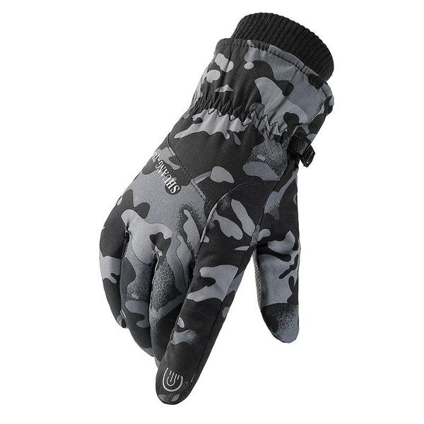 

cycling gloves gyaru professional ski fleece winter warm snowboard ultralight waterproof motorcycle thermal snow bike, Black