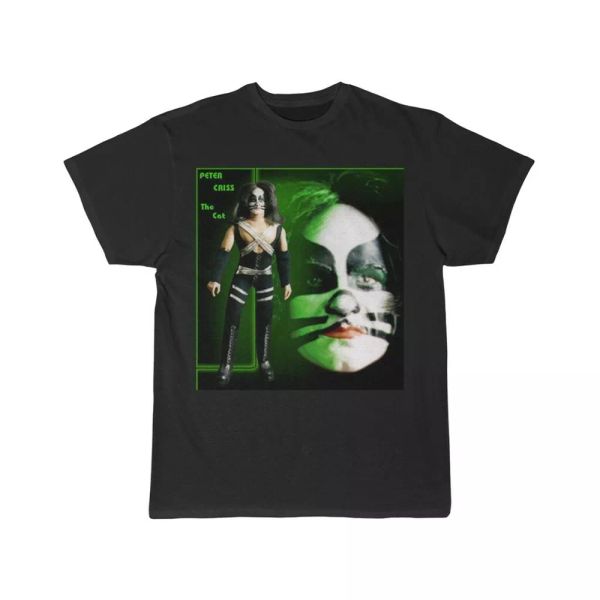 

kiss mego dolls peter criss short sleeve tee, White;black