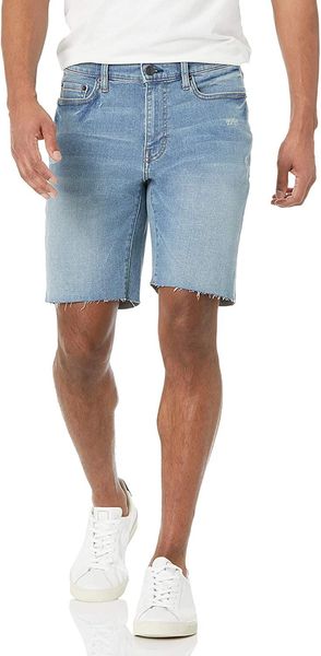 

men's jeans summer shorts stretch blue fashion design slim straight short