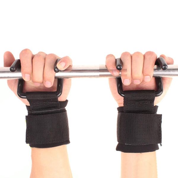 

accessories 2pcs weight lifting hook hand bar wrist strap gym fitness strength training sturdy non-slip black portable equipment