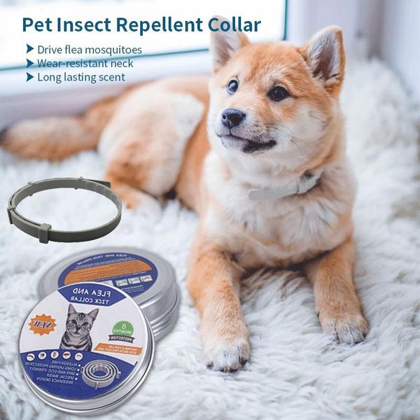 

dog collars & leashes cat collar anti flea ticks mosquitoes outdoor protective adjustable pet repellent 8 months long-term protection
