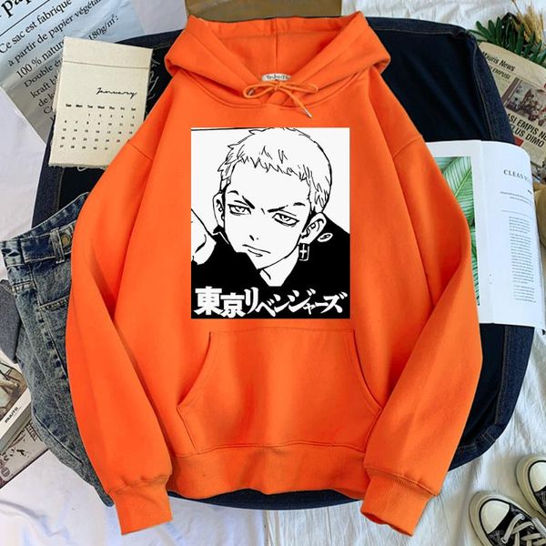 

men's hoodies & sweatshirts tokyo revengers anime hoodie for men fashion casual clothing autumn long sleeve hooded sweatshirt warm over, Black