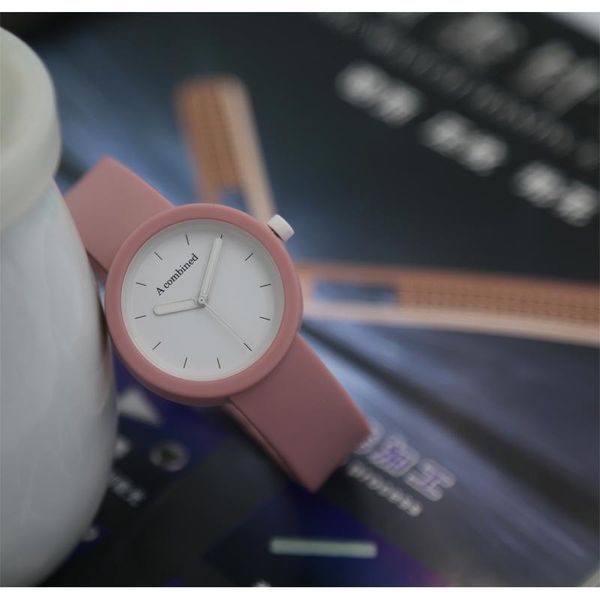 

wristwatches 2021 trend korean fashion sports casual waterproof watch student silicone jelly luminous, Slivery;brown