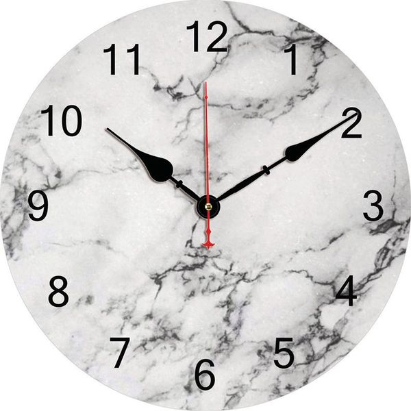 

wall clocks 16 inch clock modern design white marble background home decoration wooden watches decoracion salon casa horloge