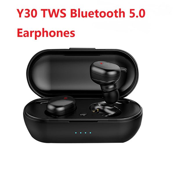 Y30 Auricolare Wireless Pulsante Sport Mini Auricolari Bluetooth 5.0 Touch Auricolare con Microfono