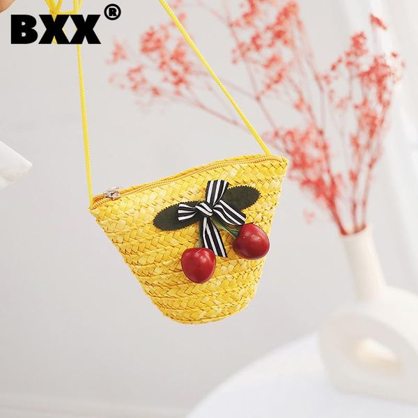 

[bxx] ladies vintage khaki straw weave bucket bags women 2021 fashion shoulder hand bag lady trend handbags purses cb981 cross body