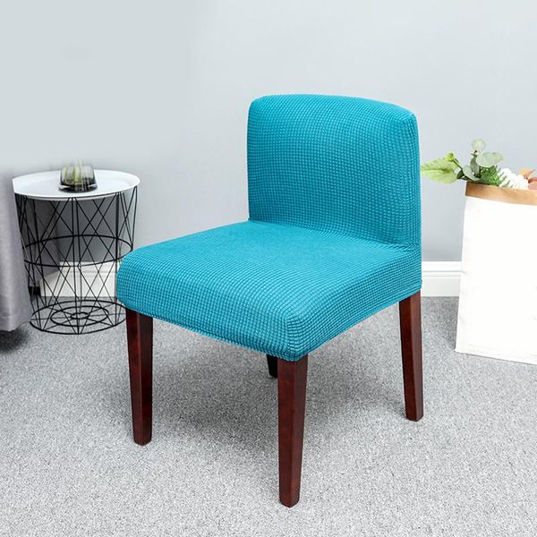 

chair covers 1pc polar fleece cover solid jacquard spandex low back slipcover protector case for kitchen seat el banquet