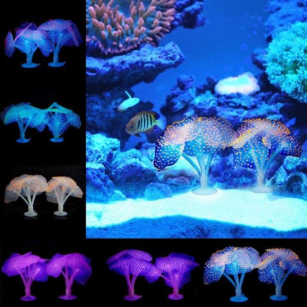 

decorations fish tank glowing artificial jellyfishes silicone simulated aquatic plants fluorescent vivid jellyfish aquarium decor mazi888