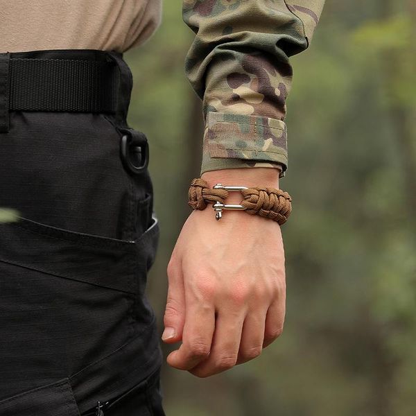 

outdoor gadgets potable braided rope with u-shaped shackle extra beefy detachable durable fashion lifesaving