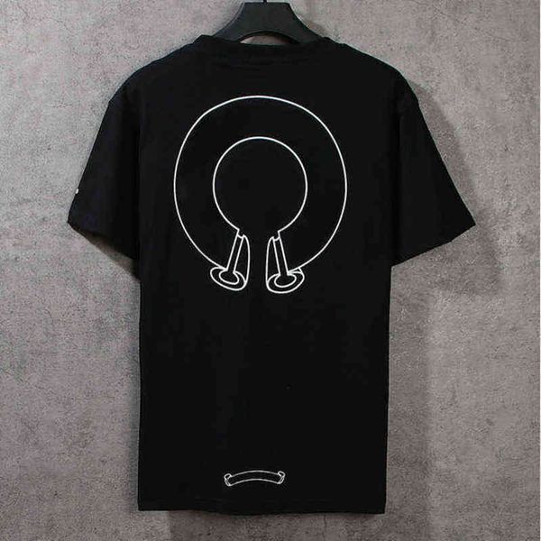 

loose summer ch men's classic designer t shirts short sleeves letter horseshoe sanskrit cross print sweatshirts t-shirts woman tees wvz, White;black