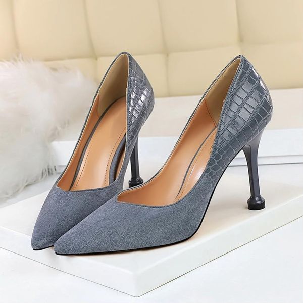 

dress shoes eoeodoit sapatos de salto alto stiletto fino retalhos couro da serpentina em formais primavera outono skbh, Black