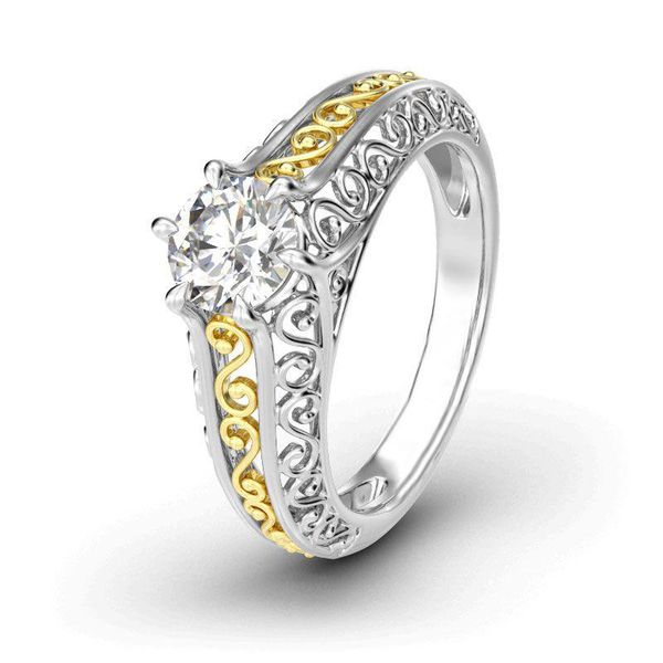 

wedding rings engagement for women fashion promise love ring band womens jewellery wholesale, Slivery;golden