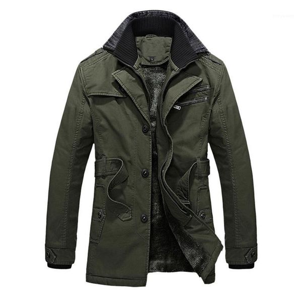 

men's jackets moruancle winter warm cargo and coats casual thick thermal parkas windbreaker military style overcoats outerwear, Black;brown