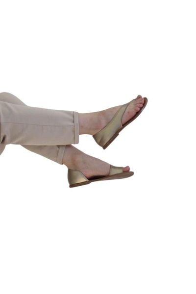 

sandals women's gold color thong, Black