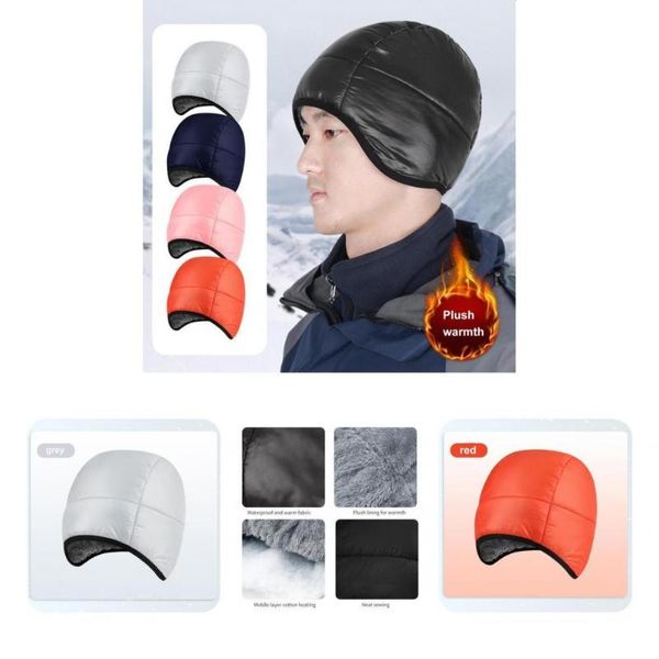 Ciclismo Caps Masks Unisex Prático Orelha Protetora Beanie Um tamanho Chapéu Chapéu Pure Cor para Running