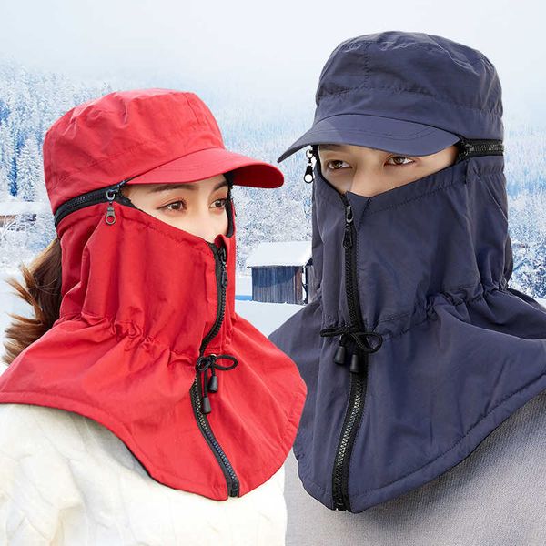 

hat male winter windproof and cold proof cycling hat warm psh thickened fishing outdoor electric car female, Blue;gray