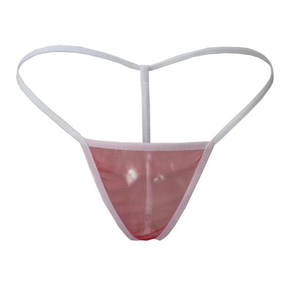 

women's panties lingerie ropa mujer underwear women lenceria tanga thong solid color transparent chiffon edging string breathable, Black;pink