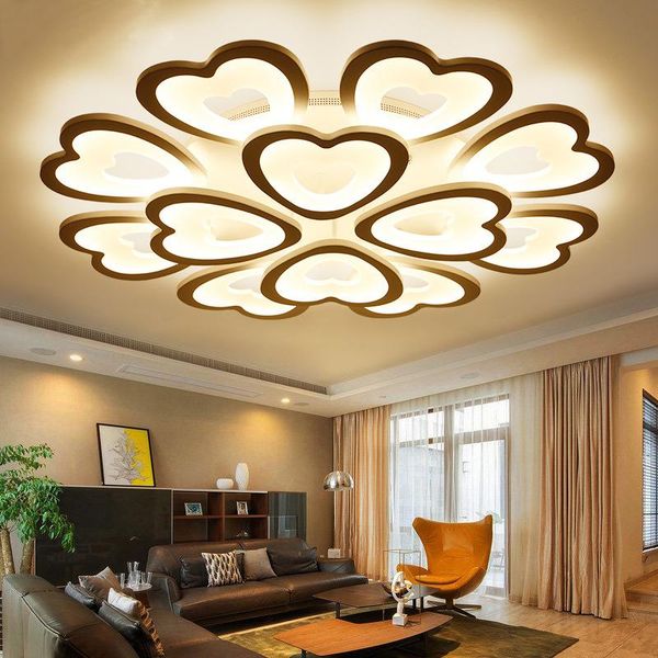 

chandeliers modern heart-shaped chandelier for living dining room study bedroom kitchen bathroom black white home indoor remote lamps