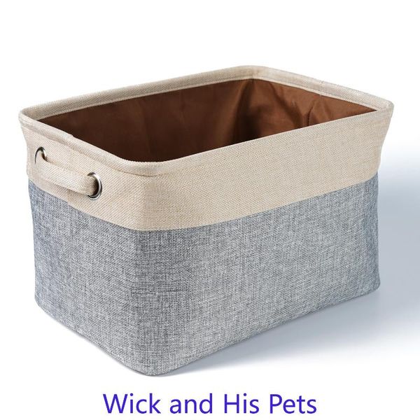 

pet toy storage box foldable japanese cotton linen basket clothes carrier dog accessories car seat covers