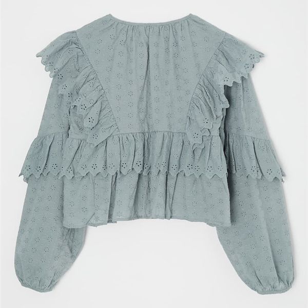 

v-neck belt ruffled solid blouses japan style sweet puff long sleeve shirt women spring elegant temperament crop 210514, White