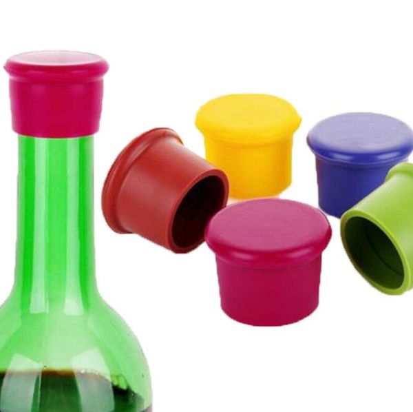 500pcs reutilizável silicone vinho cerveja top garrafa tampão de tampa bebida selador bebida bebida casa cozinha bar ferramentas dap428