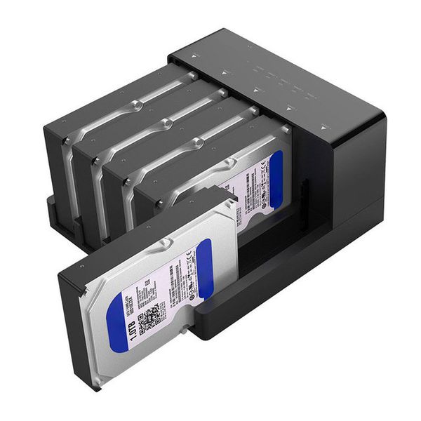 2 Bay 5 Super Speed HDD-Dockingstation, werkzeugloser USB 3.0-zu-SATA-Festplattengehäuse-Gehäuseadapter