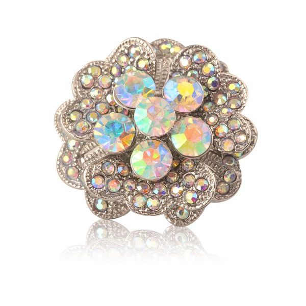 

pins, brooches alloy flash brooch plant flower creative accessories, Gray
