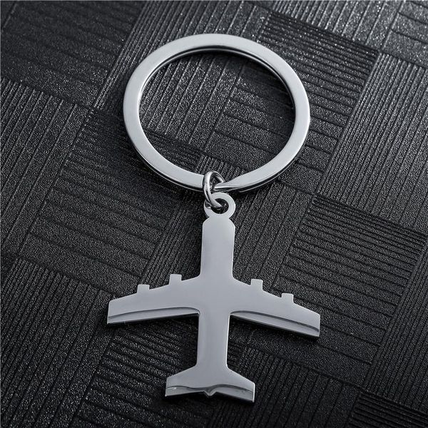

keychains mkendn flight crew keychain stainless steel key chains aircraft model metal gift for men lovers, Silver
