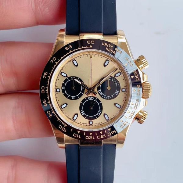 

wristwatches 2021 models men automatic mechanical watch sapphire black rubber stainless steel blue diamonds dial ceramic bezel 40mm, Slivery;brown