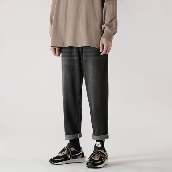 

men's jeans summer wide-leg fashion retro baggy harajuku men streetwear loose hip-hop straight-leg denim trousers mens occl, Blue