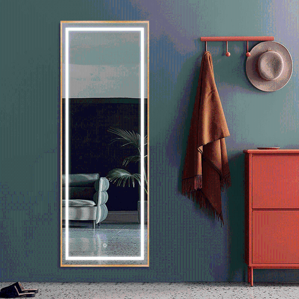 

mirrors factory wall mirror touch switch with anti-fog smart bathroom led