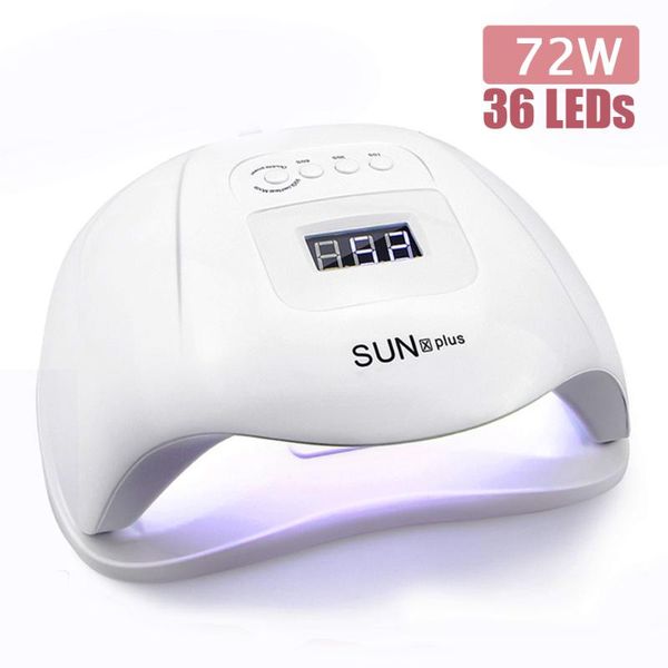 

nail dryers 72w 36leds led lamp dryer dual hands uv for curing gel polish with motion sensing manicure salon tool