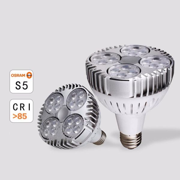 

bulbs 10pcs/lot e27 led 30 spotlight 35w 3500lm track lamp ac85-265v