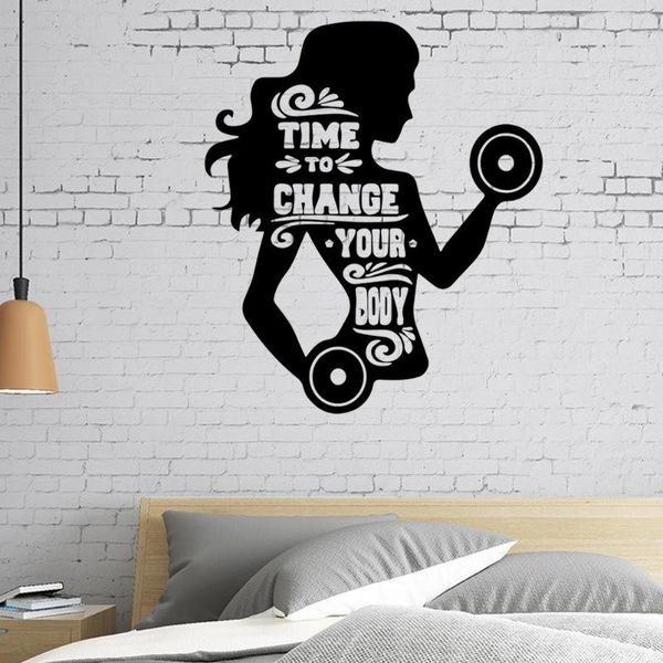 

wallpapers girls gym bodybuilding wall decal removable art wallpaper mural