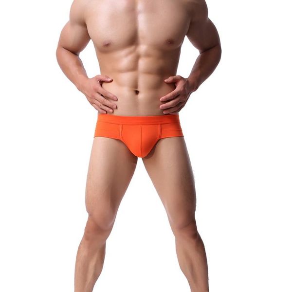 

underpants men solid modal mid waist underwear briefs, Black;white