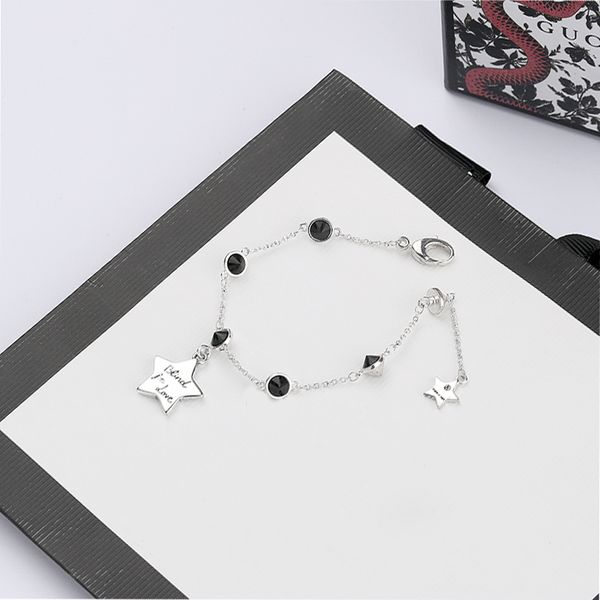 

new arrival star cat chain bracelet women girl letter bracelet for gift party fashion jewelry accessories, Black