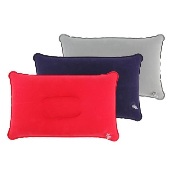 

pillow 1pc outdoor portable folding air inflatable double sided flocking cushion for travel plane el worldwide